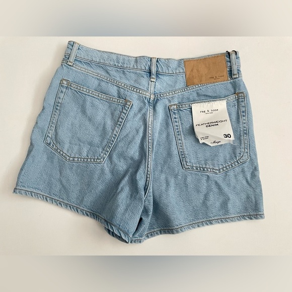 rag & bone Featherweight Maya High-Rise 4" Blossom Relaxed Fit Indigo Jean Short - Picture 3 of 11